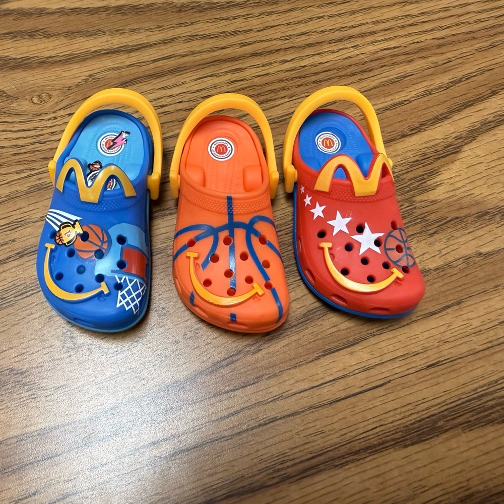 Happy Meal Toy Basketball Themed Clogs set of 3